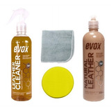 Kit Leather Cleaner E Natural Leather + Microfibra E Aplic