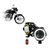 Kit Led Farol Milha Moto Cg 150 Sport 2008 Angel Eye U7 Mini