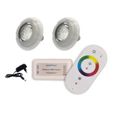 Kit Led Piscina - Controle Touch + 2 Leds Rgb + Fonte 12v