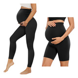 Kit Legging Gestante + Shorts Gestante Curto Roupa Grávida