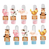 Kit Lembrancinha Festa Personalizada 10 Tubetes Fazendinha