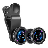Kit Lente 3 Em 1 Macro Wide Fish Eye Olho De Peixe Universal