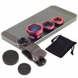 Kit Lente Universal 3x1 Fisheye/macro/wide Olho De Peixe