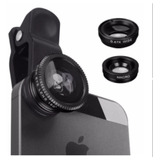 Kit Lentes Olho Peixe Fish Smartphone Celular Eye Macro Wide