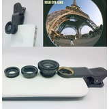 Kit Lentes Olho Peixe Fish Smartphone Celular Eye Macro Wide