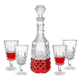 Kit Licoreira Garrafa Licor Whisky Vidro Presente Casamento