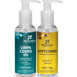 Kit Limpacouro Gel 100g + Softcouro 100g Limpador De Couro Hidratante Amaciador Novax