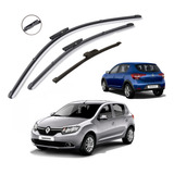 Kit Limpador De Parabrisa Palheta Chuva Sandero 2008 A 2019