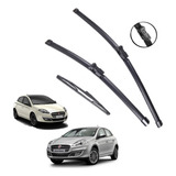 Kit Limpador De Parabrisa Silicone Chuva Bravo 2010 A 2016