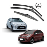 Kit Limpador De Parabrisa Silicone Citroen C3 2005 A 2011