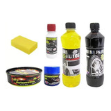 Kit Limpeza Automotiva P/ Lavar Carro Moto - Cera E Silicone