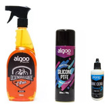 Kit Limpeza Bicicleta Desengraxante Silicone + Brinde Cera