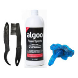 Kit Limpeza Bike Algoo 1l + Limpador Corrente + 2 Escovas K7