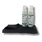 Kit Limpeza De Óculos 2 Limpa Lentes + 5 Flanelas Microfibra