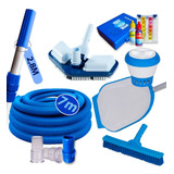 Kit Limpeza De Piscina Aspirador Escova Cabo Mangueira 7m