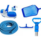 Kit Limpeza De Piscina Aspirador Slim Peneira Cabo Escova