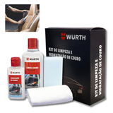 Kit Limpeza E Hidratação Couro Automotivo Banco Sofá Wurth