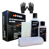 Kit Limpeza Hidratação Banco Couro Wurth Hidratante + Luvas