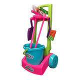 Kit Limpeza Infantil Balde Pá Rodo Vassoura Mobicar - Usual