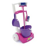Kit Limpeza Infantil Vassoura Rodo Pá Balde Mobi Car - Usual