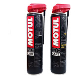 Kit Limpeza + Lubrificação De Corrente Motul C1 E C4