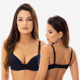 Kit Lingerie Atacado C/4 Sutiãs Básicos Conforto Microfibra