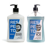 Kit Litrão Balm 500g + Shampoo P/ Barba 1l Barba De Respeito