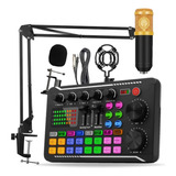 Kit Live Completo Microfone Bm800 + Mini Placa V8s - Podcast