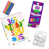 Kit Livro 365 Desenhos Dinossauro +