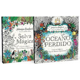 Kit Livro Selva Mágica + Oceano Perdido 2 Livros Antiestresse