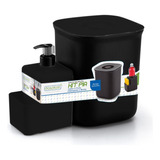 Kit Lixeira Cesto Lixo 4l Dispenser