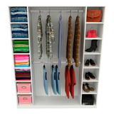 Kit Loja Armário Colmeia Cabideiro Livia + Balcão M6 Mdf 