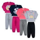 Kit Lote 4 Conjunto Moletom Infantil