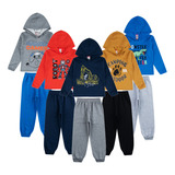 Kit Lote 5 Conjunto Roupa Infantil Menino Masculino C Capuz 