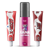 Kit Lubrificante Anestesico Xana Eletrica Facilita Orgasmos