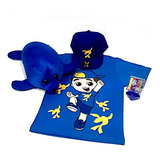 Kit Luccas Neto Camiseta Menino + Boné + Foca + Pedra Poder