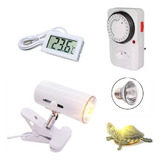 Kit Luminária Cerâmica Lâmpada Uva Uvb 50w 100v Temporizado