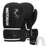 Kit Luva Boxe First Fx2 Pretorian P. Prata +band+bucal+bolsa