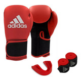 Kit Luva Boxe Hybrid 25 Vermelho