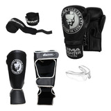 Kit Luva Boxe Muay Thai +protetor