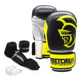 Kit Luva Boxe Thai Pretorian First Performance Amarela+bolsa
