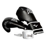 Kit Luva De Boxe Everlast Core Com Protetor Bucal E Bandagem