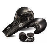 Kit Luva De Boxe Muay Thai Nova Elite Pretorian + Bandagem