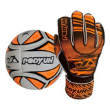 Kit Luva Goleiro Atack Adulto Latex Nacional E Bola Podyun