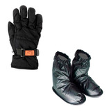 Kit Luva Impermeável Polaina Piracapas Roupa Motociclistas