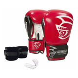 Kit Luvas Linha Elite Training - Boxe Muay Thai - Pretorian