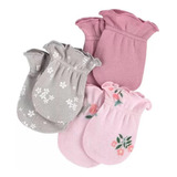 Kit Luvas Para Bebê Rn Carters Menina 3 Pares Maternidade 