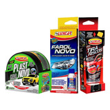 Kit Luxcar, Farol Novo, Tira Riscos,