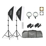 Kit Luz Continua Softbox 50x70 Led Filmagem Fotografia + Nfe