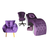 Kit Maca 70cm 1 Poltrona Mocho Escada E Brinde - In9 Decor